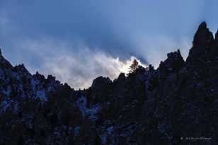 Snow Spindrift off Sierra Ridge-9992